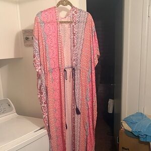 Pink and Purple Patterned Kimono